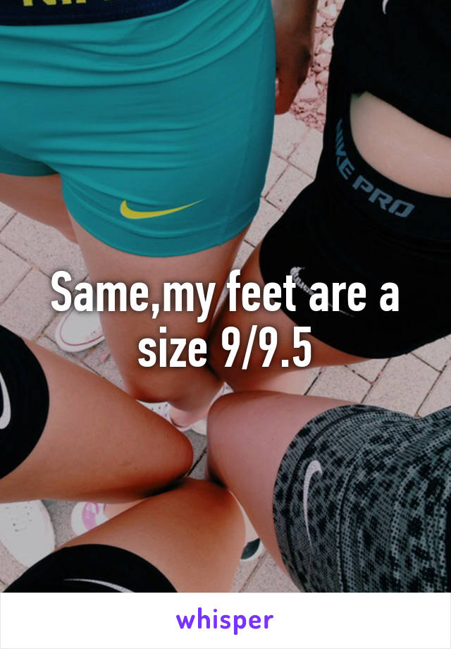 Same,my feet are a size 9/9.5
