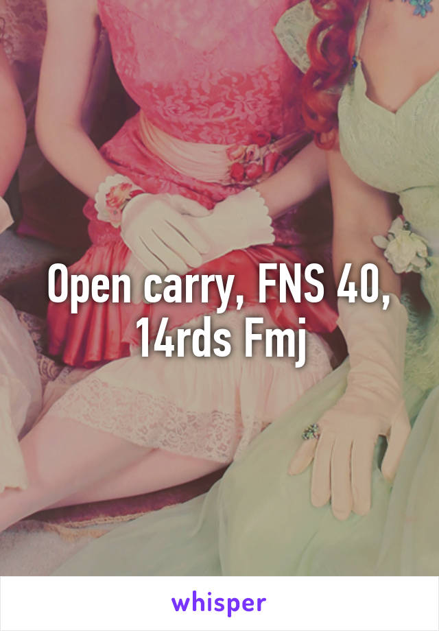 Open carry, FNS 40, 14rds Fmj