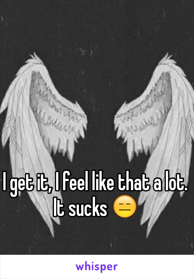 I get it, I feel like that a lot.
It sucks 😑