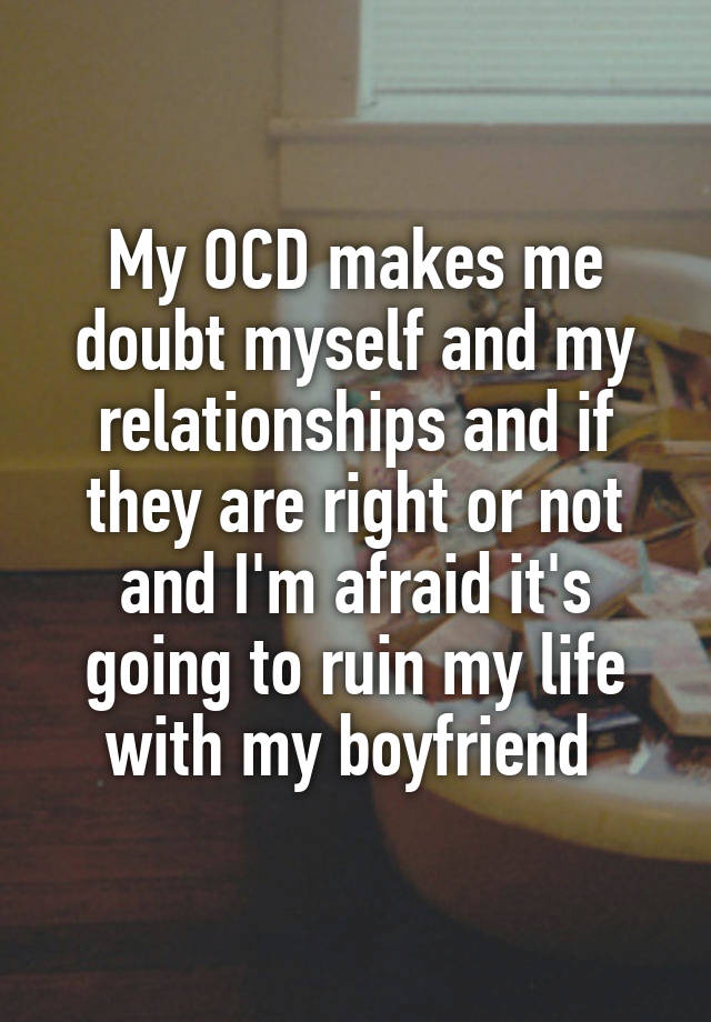 dating someone with ocd and depression