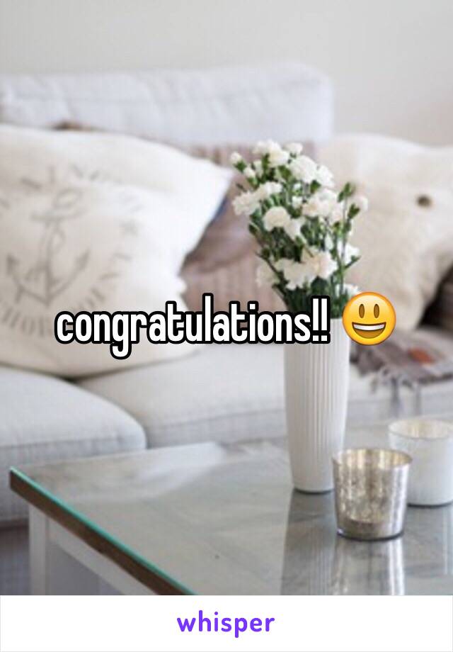 congratulations!! 😃
