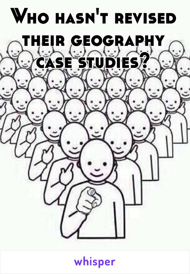 Who hasn't revised their geography case studies?