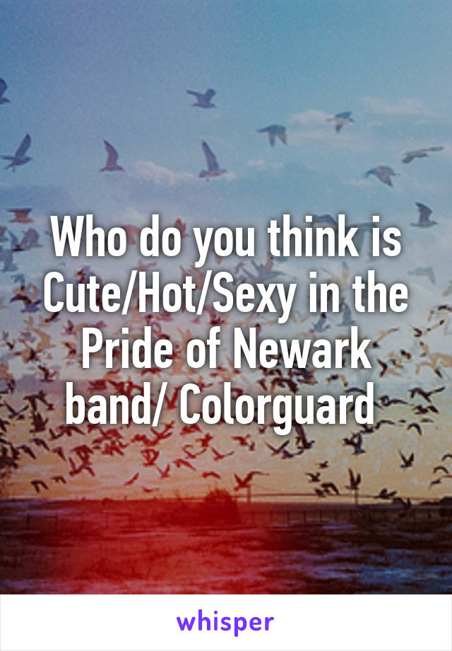 Who do you think is Cute/Hot/Sexy in the Pride of Newark band/ Colorguard 