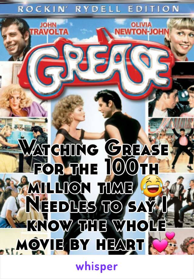 Watching Grease for the 100th million time 😂 Needles to say I know the whole movie by heart 💕 