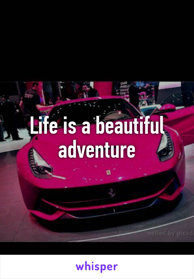 Life is a beautiful adventure