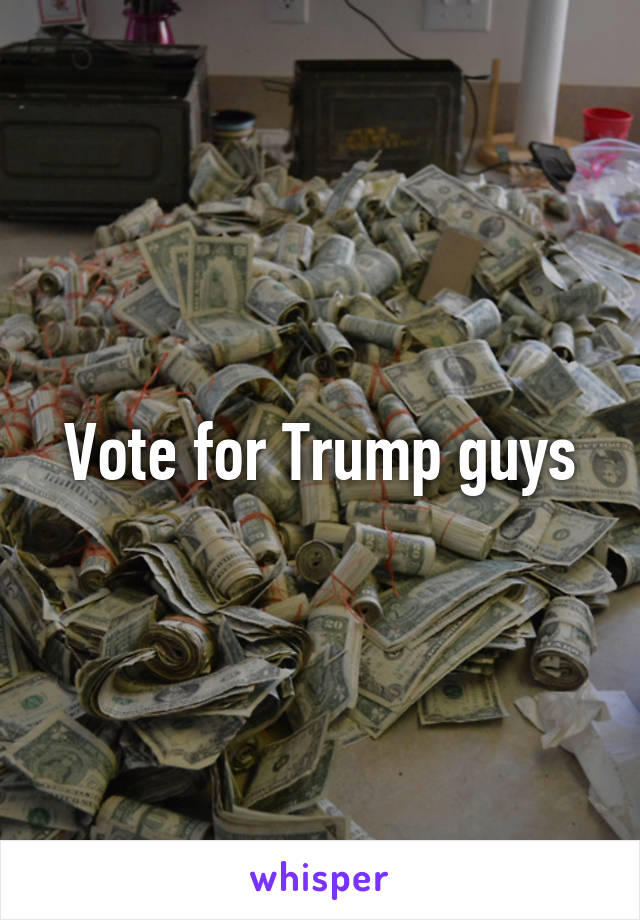 Vote for Trump guys