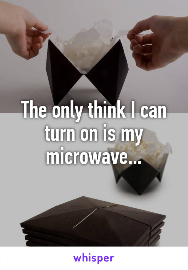 The only think I can turn on is my microwave...