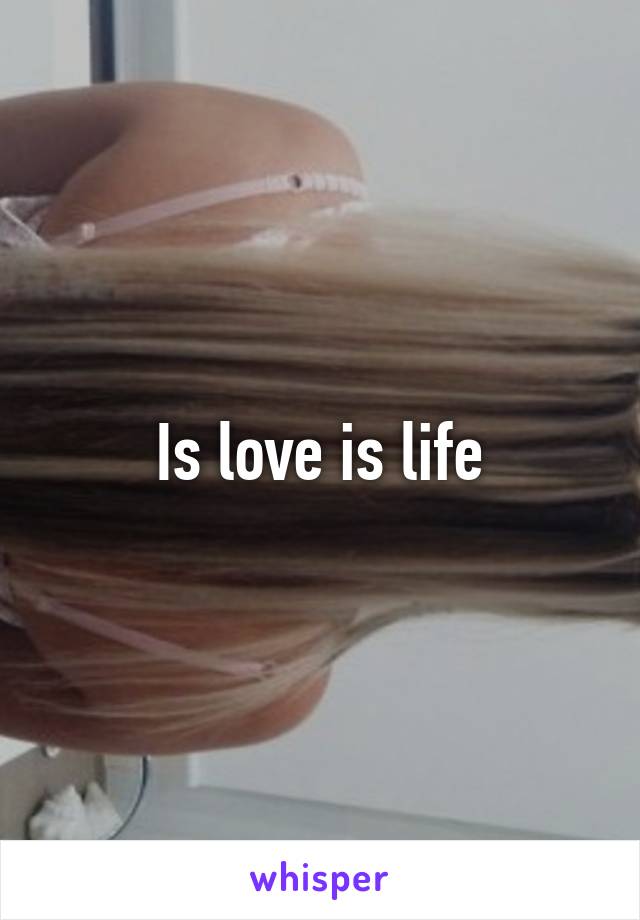 Is love is life