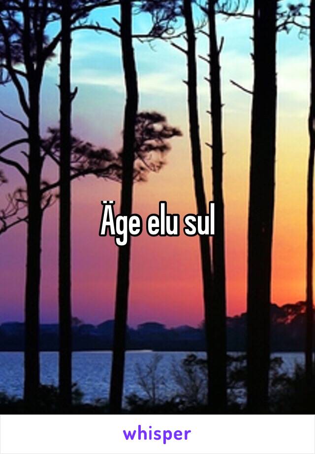 Äge elu sul