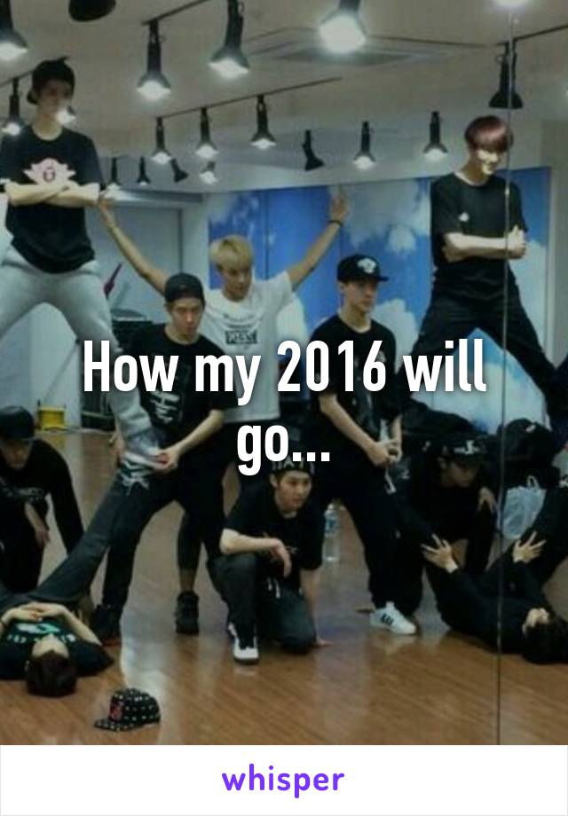 How my 2016 will go...