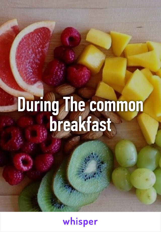 During The common breakfast