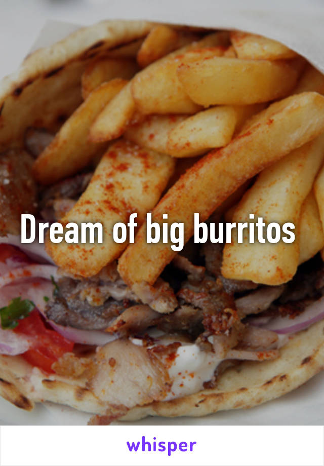 Dream of big burritos 