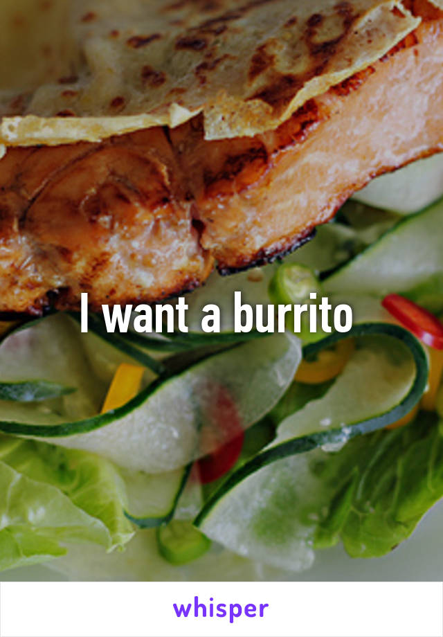 I want a burrito 