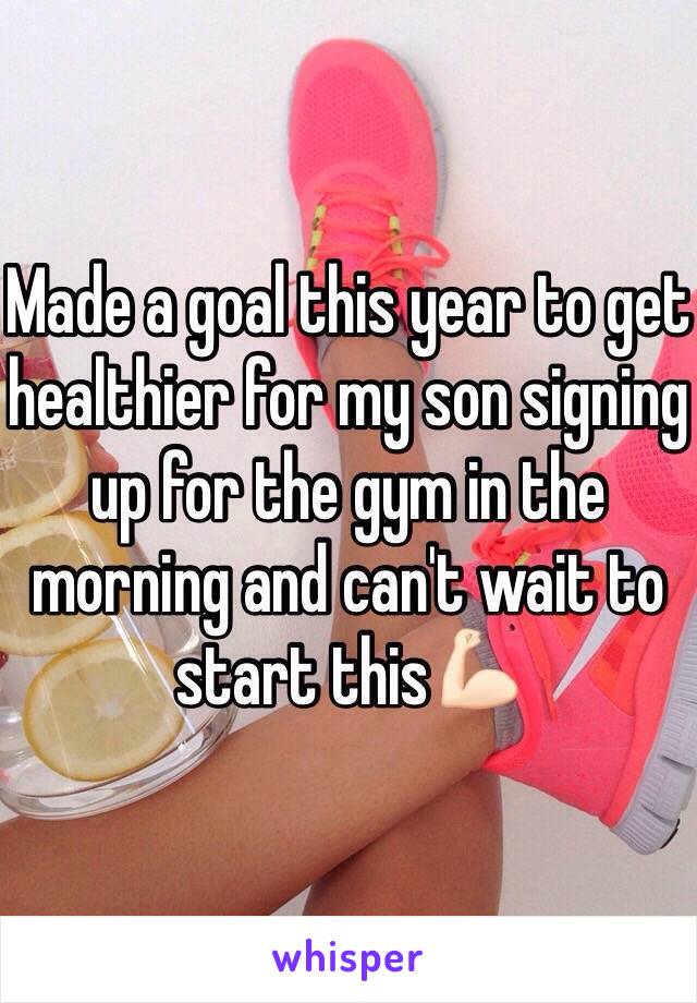 Made a goal this year to get healthier for my son signing up for the gym in the morning and can't wait to start this💪🏻 