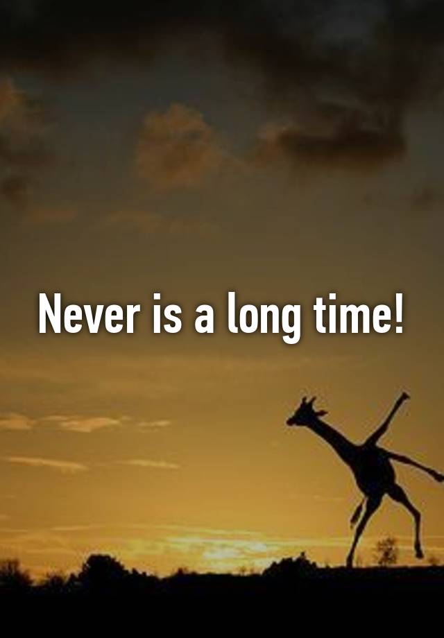 Never Is A Long Time Meaning