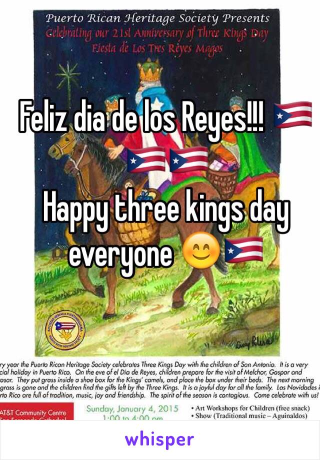 Feliz dia de los Reyes!!! 🇵🇷🇵🇷🇵🇷
Happy three kings day everyone 😊🇵🇷