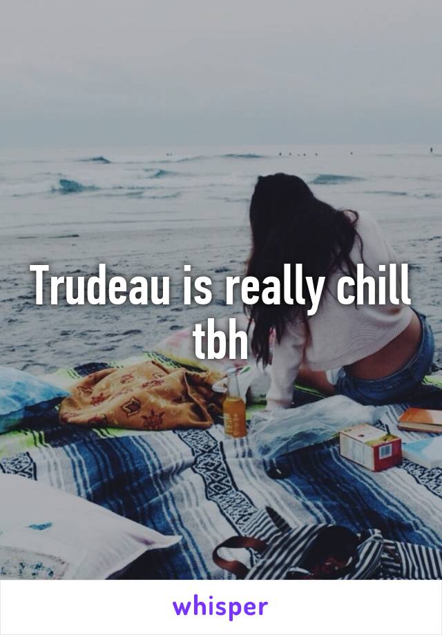 Trudeau is really chill tbh