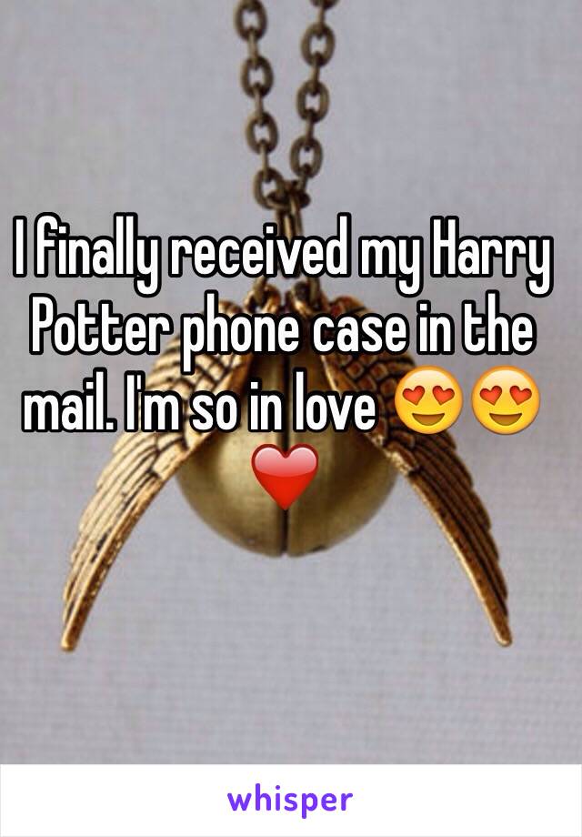 I finally received my Harry Potter phone case in the mail. I'm so in love 😍😍❤️