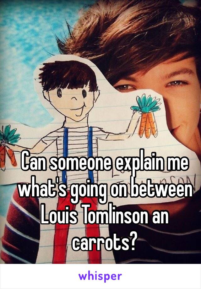 Can someone explain me what's going on between Louis Tomlinson an carrots?