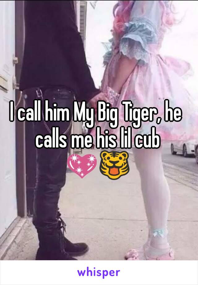 I call him My Big Tiger, he calls me his lil cub 💖🐯