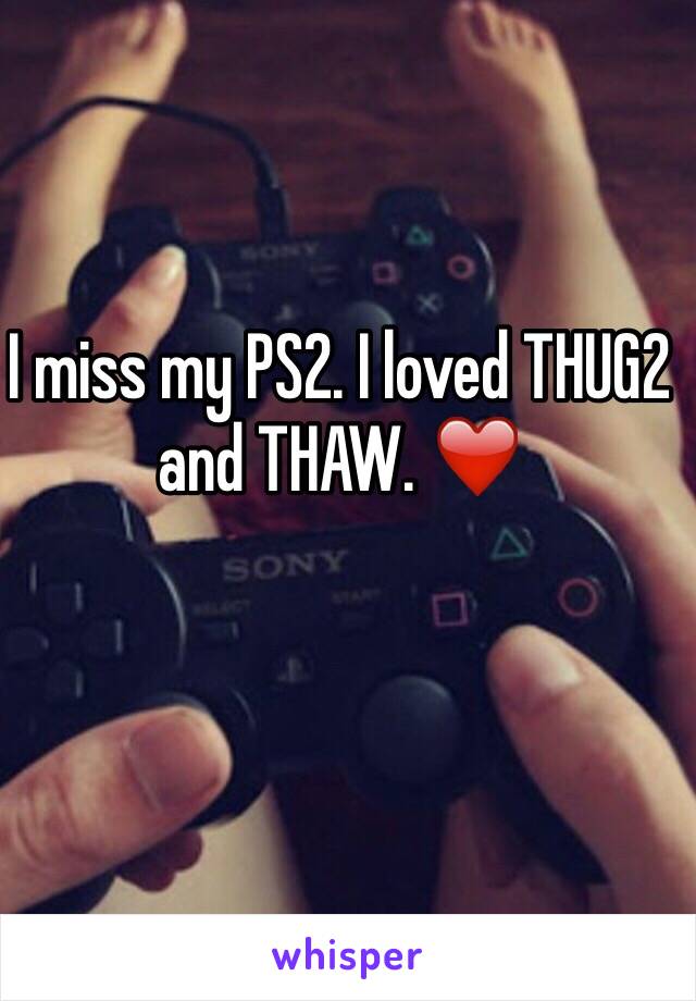 I miss my PS2. I loved THUG2 and THAW. ❤️