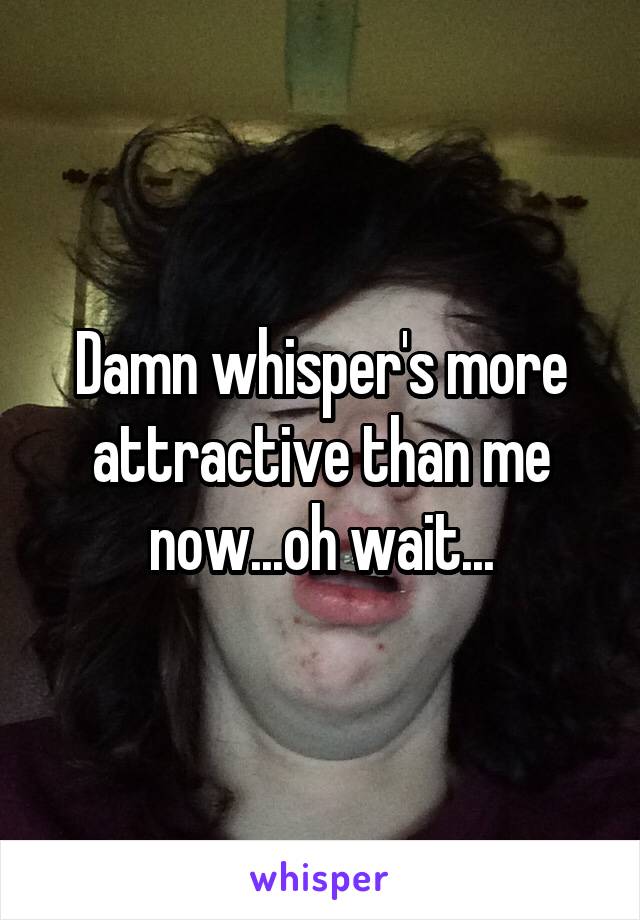 Damn whisper's more attractive than me now...oh wait...