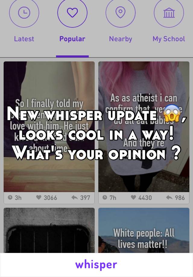 New whisper update 😱, looks cool in a way! What's your opinion ? 