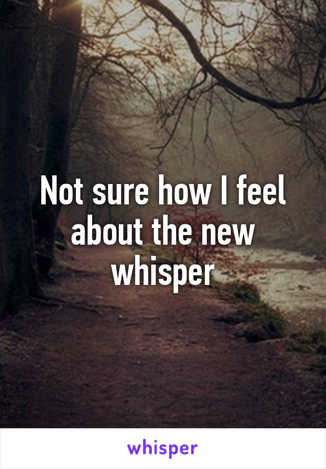 Not sure how I feel about the new whisper