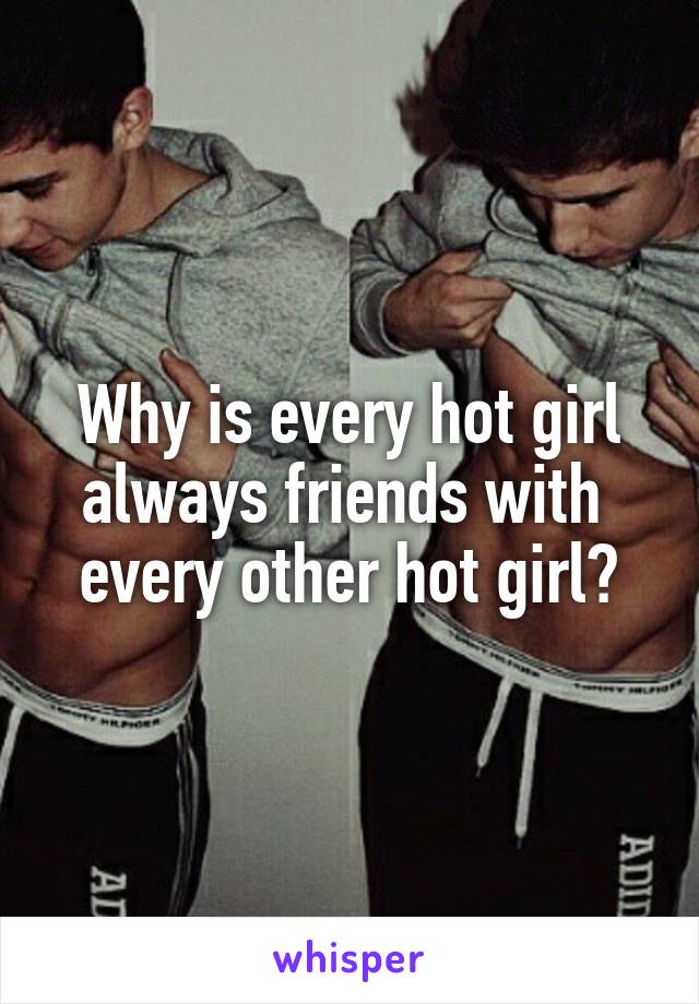 Why is every hot girl always friends with  every other hot girl?