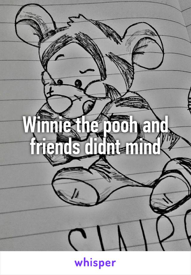Winnie the pooh and friends didnt mind