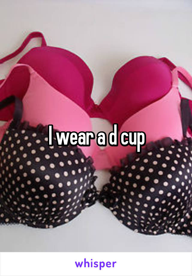 I wear a d cup