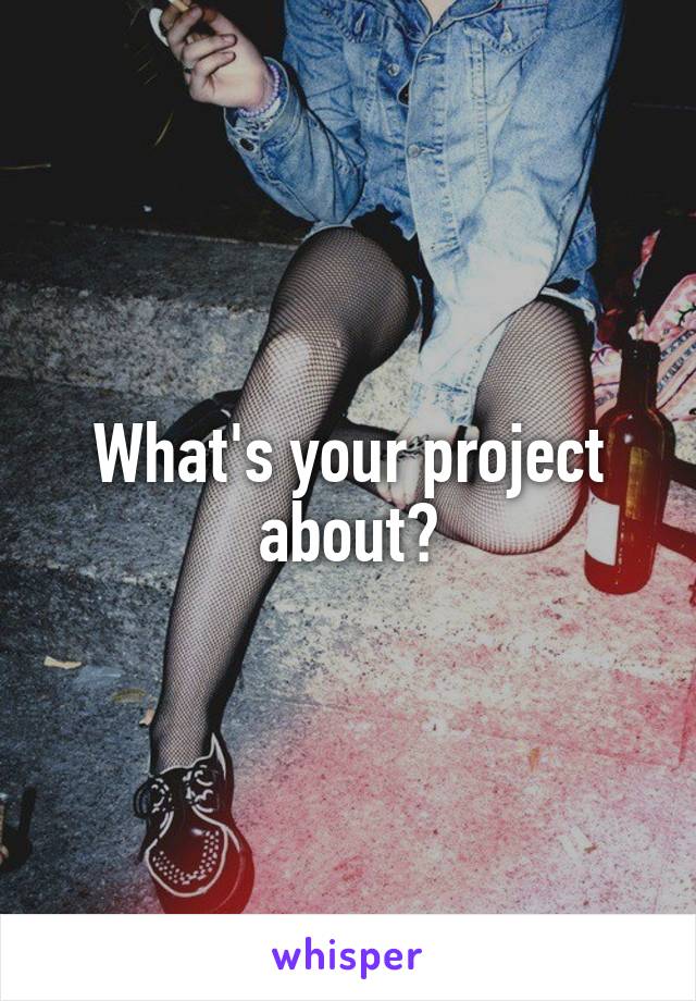 What's your project about?