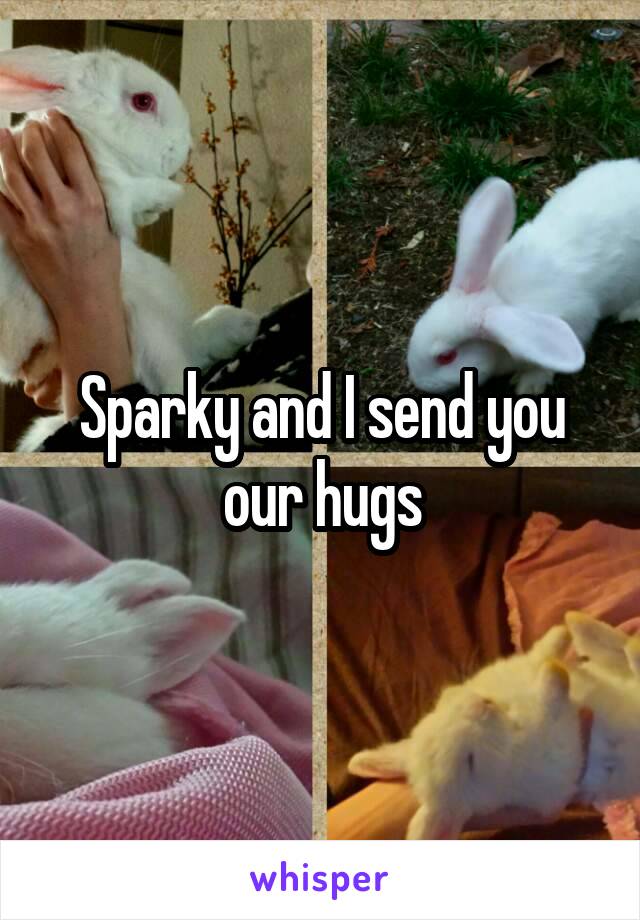 Sparky and I send you our hugs