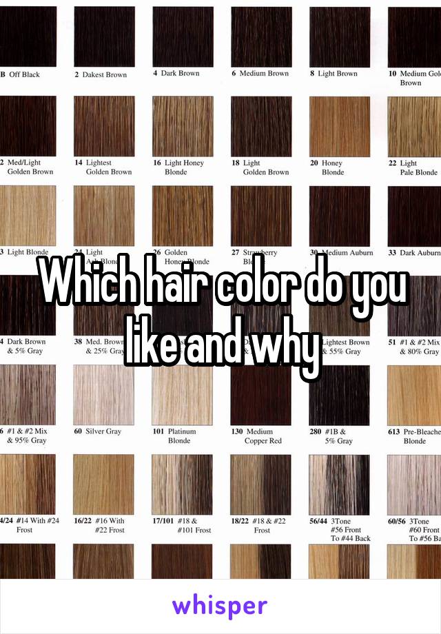 Which hair color do you like and why