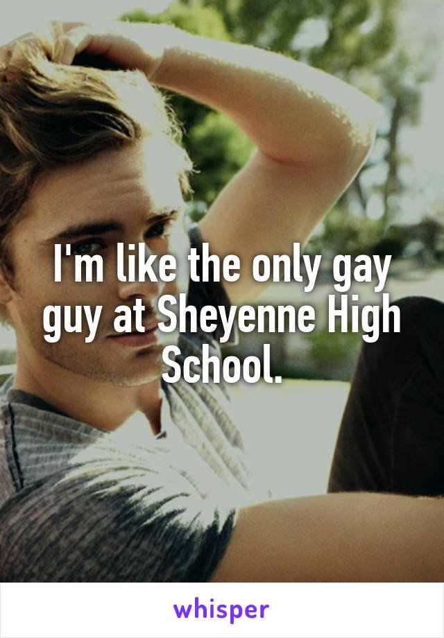 I'm like the only gay guy at Sheyenne High School.