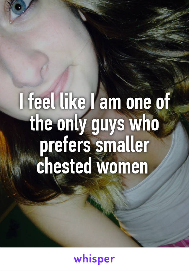 I feel like I am one of the only guys who prefers smaller chested women 