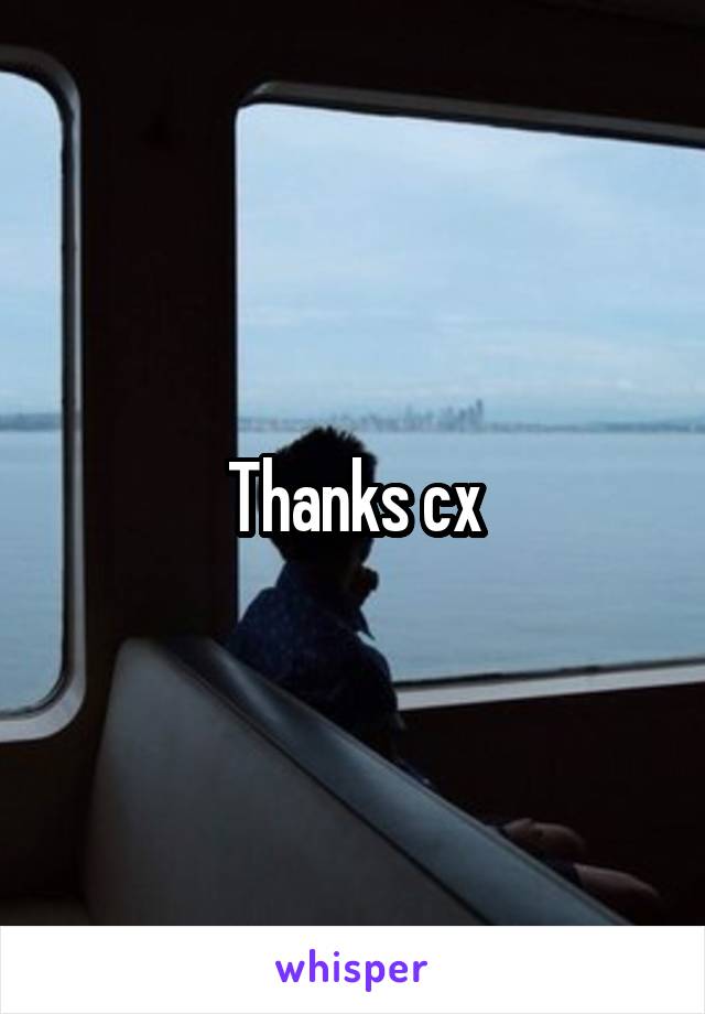 Thanks cx