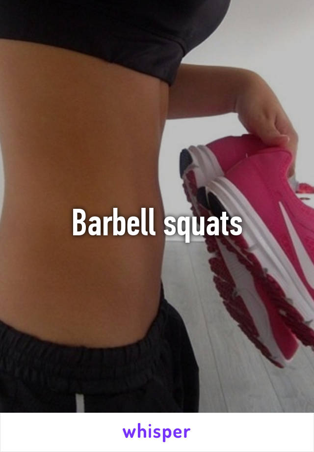 Barbell squats