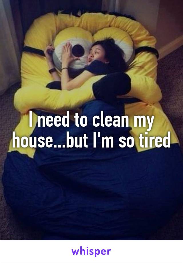 I need to clean my house...but I'm so tired