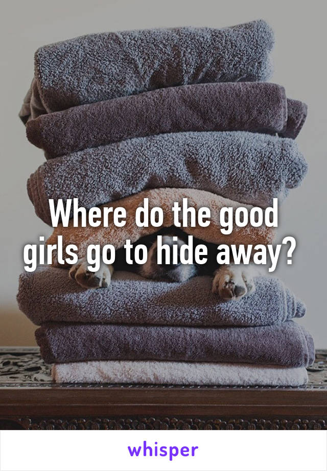 Where do the good girls go to hide away? 