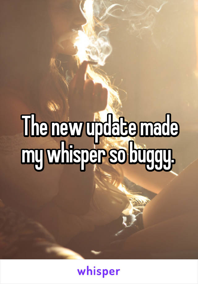 The new update made my whisper so buggy. 