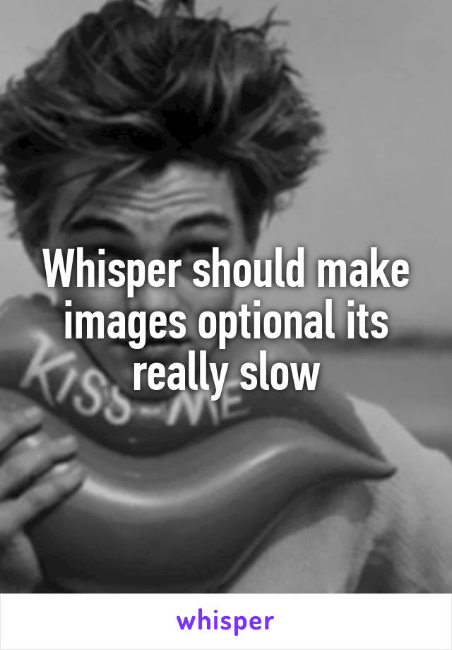 Whisper should make images optional its really slow