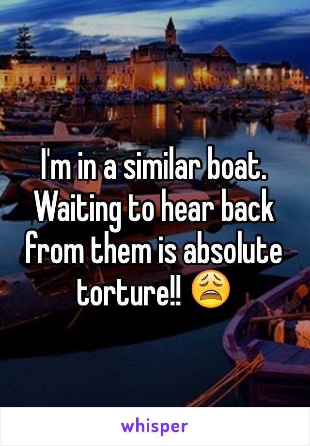 I'm in a similar boat. Waiting to hear back from them is absolute torture!! 😩