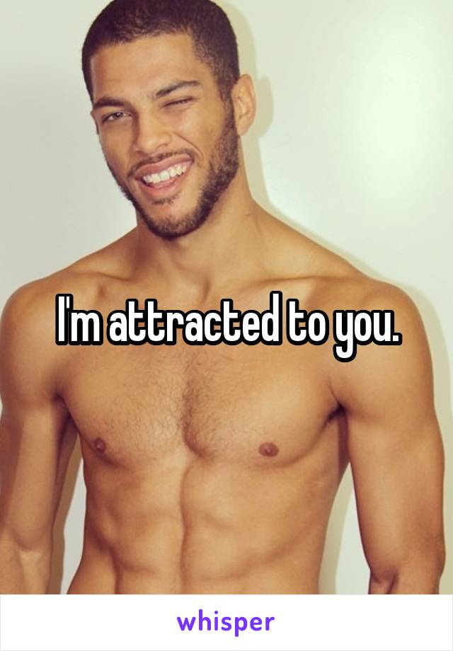 I'm attracted to you.