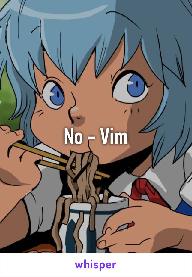 No - Vim