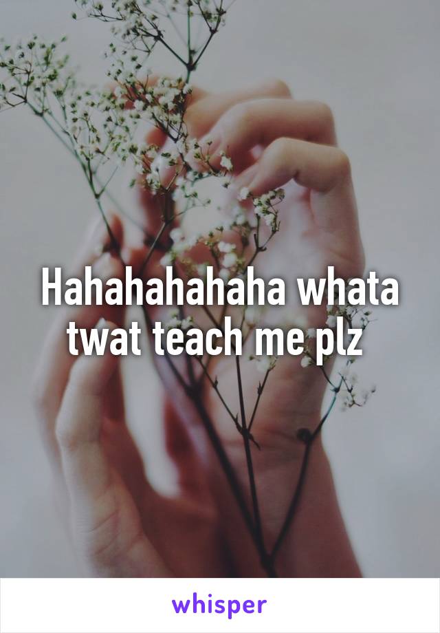 Hahahahahaha whata twat teach me plz 