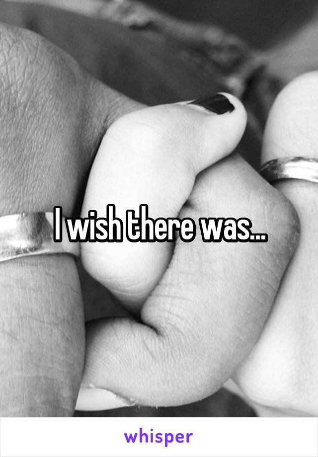 I wish there was...