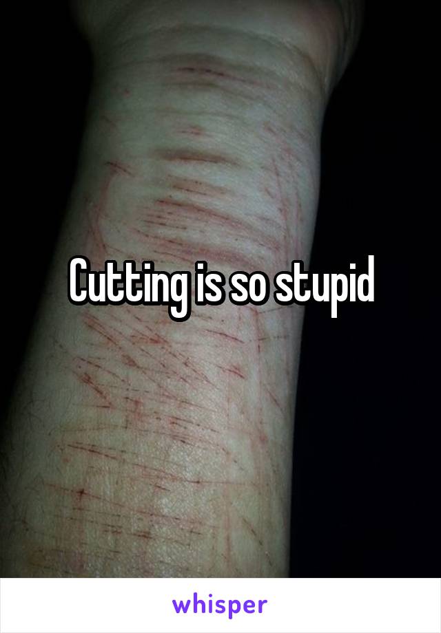 Cutting is so stupid
