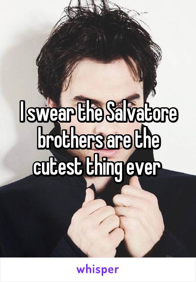 I swear the Salvatore brothers are the cutest thing ever 