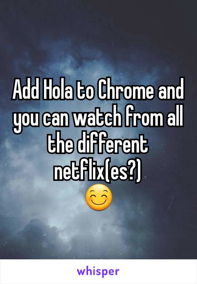 Add Hola to Chrome and you can watch from all the different netflix(es?)
😊